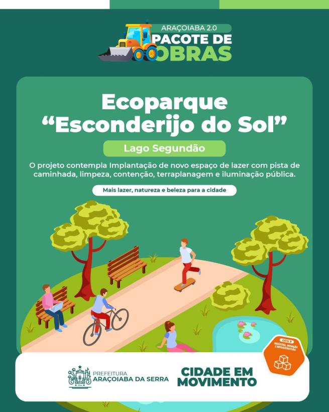 Araçoiaba 2.0: avança com implantação do Ecoparque no Lago Segundão