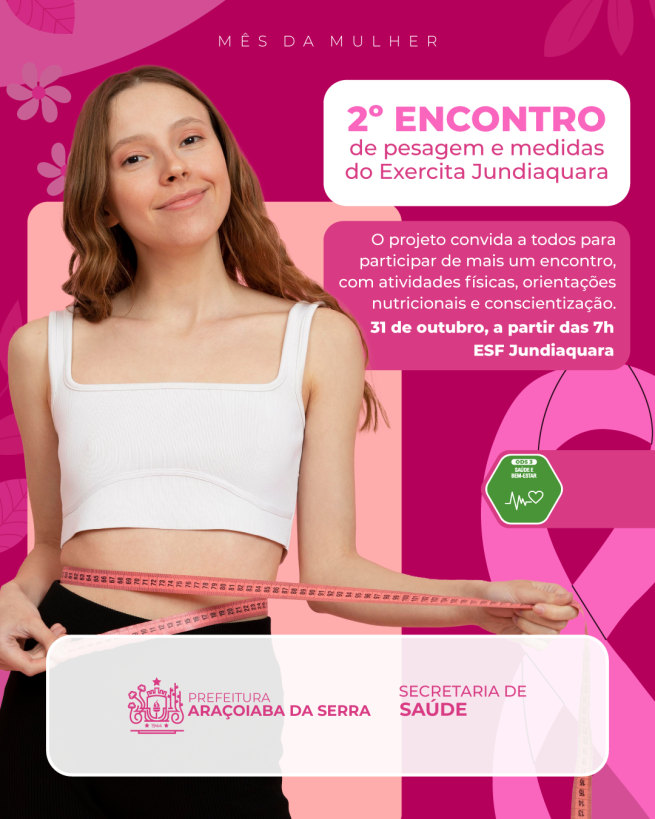 Projeto Exercita Jundiaquara promove evento rosa e orientações nutricionais