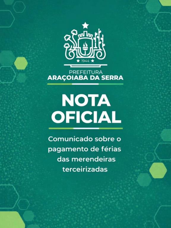 Nota oficial sobre relatos de férias de servidoras terceirizadas