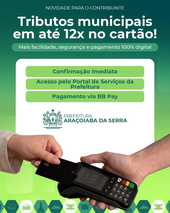 Tributos municipais agora podem ser pagos com cartão de crédito