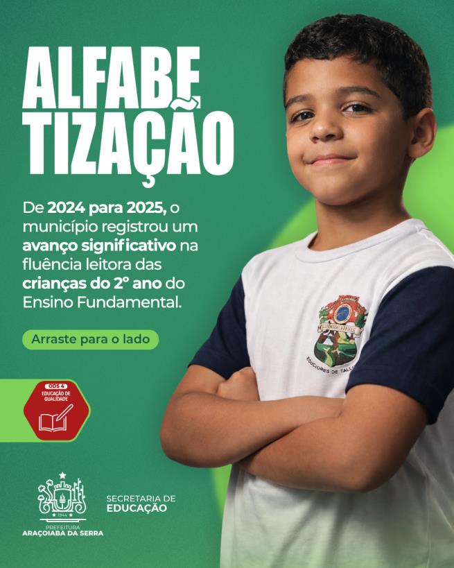 Araçoiaba da Serra Avança na Alfabetização Infantil