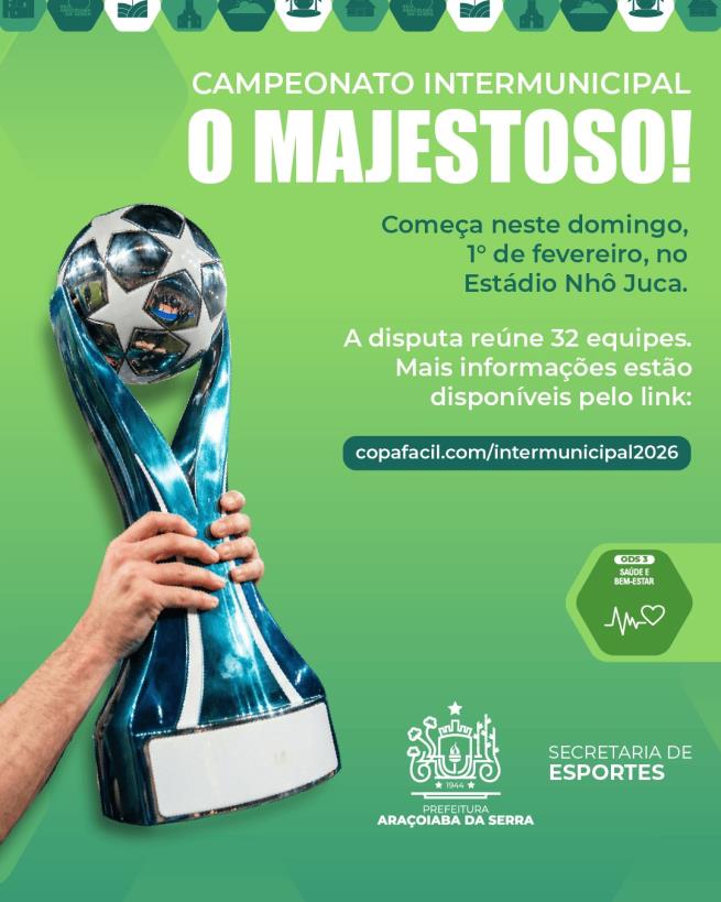 Campeonato Intermunicipal de Futebol 2026 Tem Início Neste Domingo