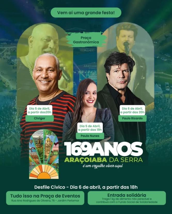 Aniversário 169 anos de Araçoiaba da Serra