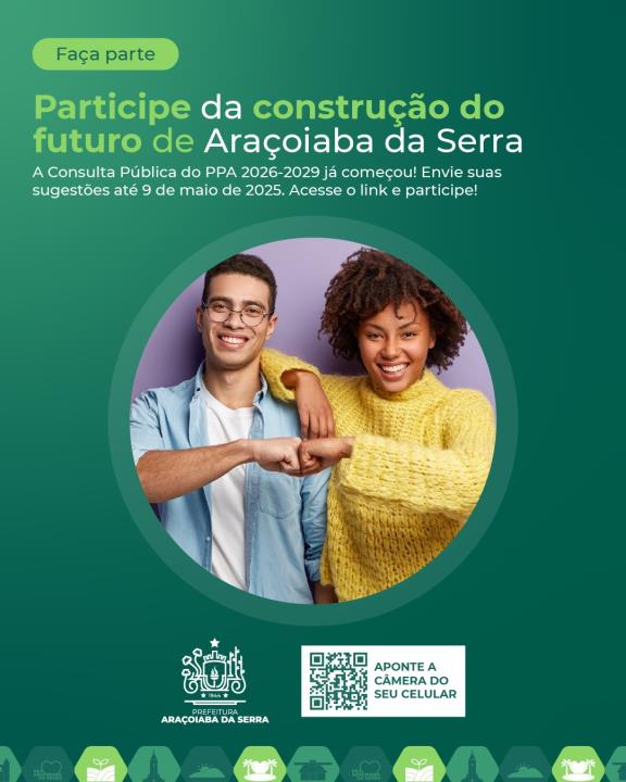 Consulta Pública Eletrônica do Plano Plurianual (PPA) 2026-2029