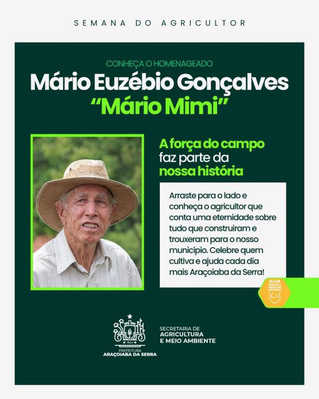 Mário Mimi: uma história de dedicação que fortaleceu a agricultura de Araçoiaba da Serra