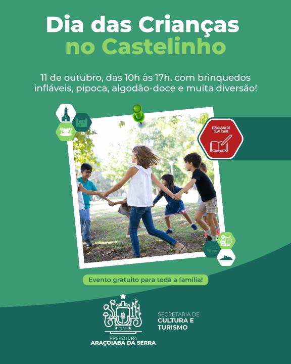 Dia das Crianças terá programação especial no Castelinho