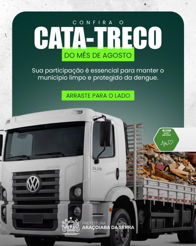 Confira o cronograma do Cata-Treco de agosto