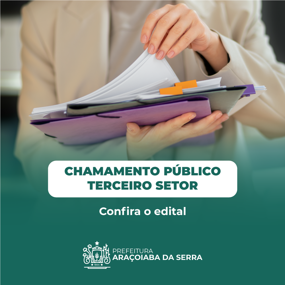EDITAL DE CHAMAMENTO PÚBLICO Nº 001 - TERCEIRO SETOR