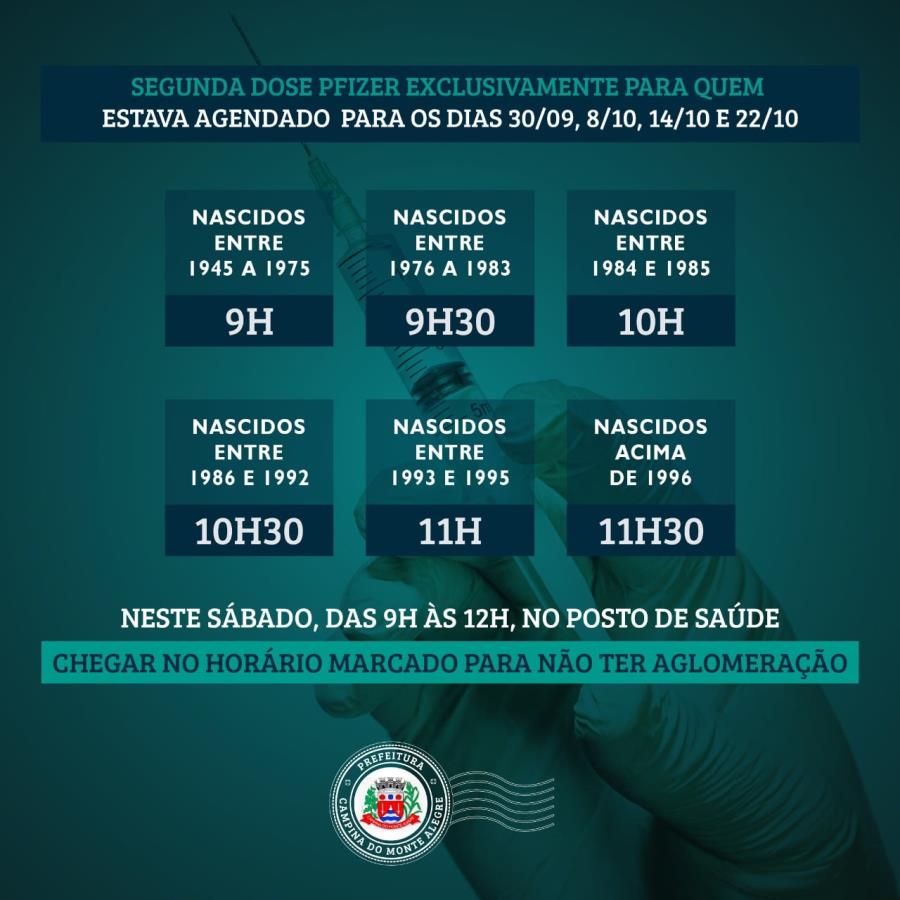 Sábado será dia de repescagem para quem não tomou a primeira dose da vacina contra a covid-19