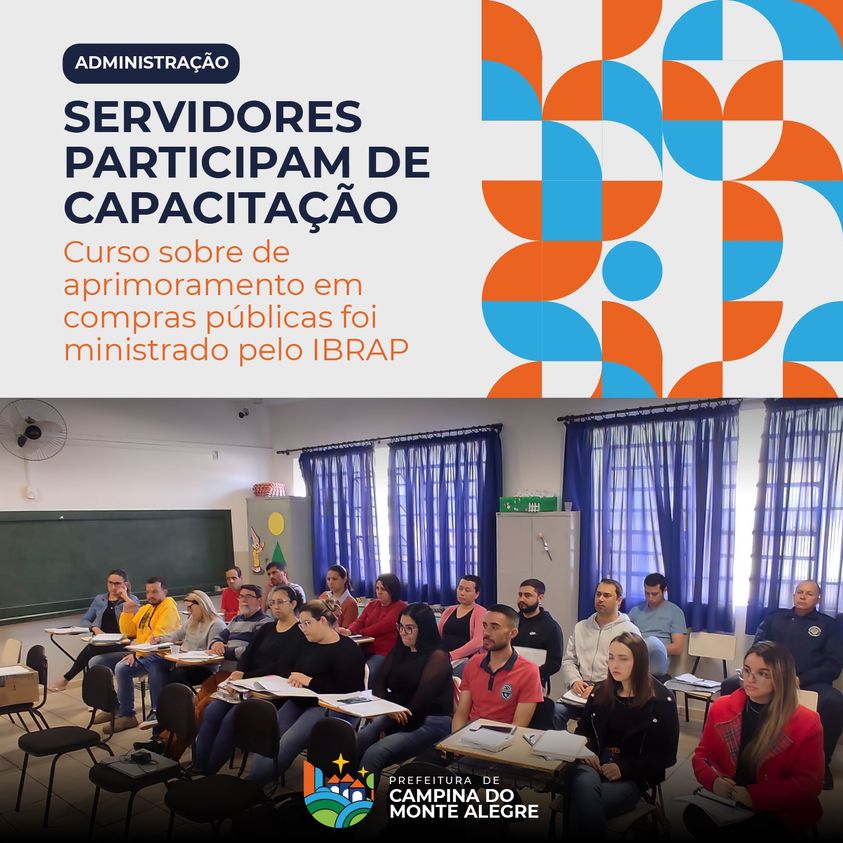 Servidores participam de capacitação do Instituro Brasileiro de Administração Pública