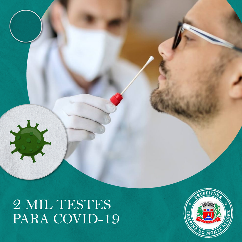 Prefeitura e Governo do Estado adquirem 2 mil testes de COVID-19 para a cidade