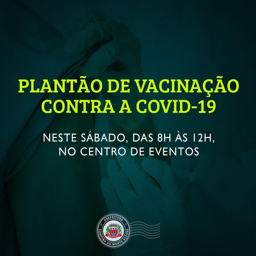 Mutirão de vacinação contra COVID-19 acontece amanhã (15) no Centro de Eventos