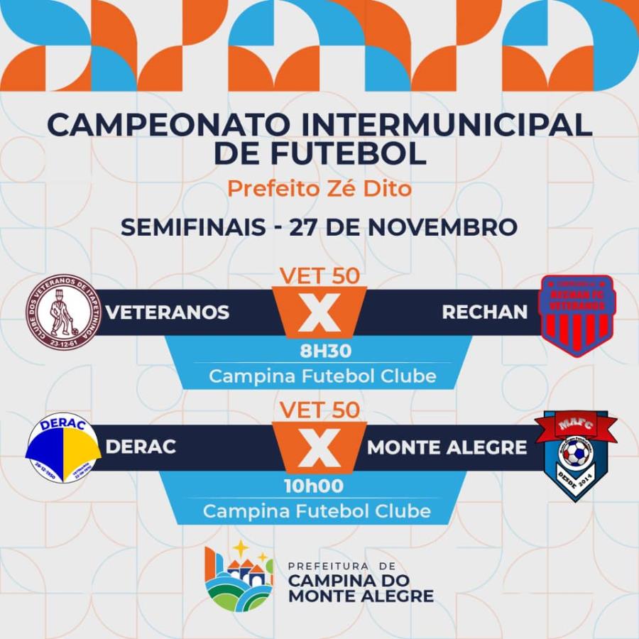 Semifinais do Campeonato Intermunicipal de Futebol "Prefeito Zé Dito" acontecem neste domingo
