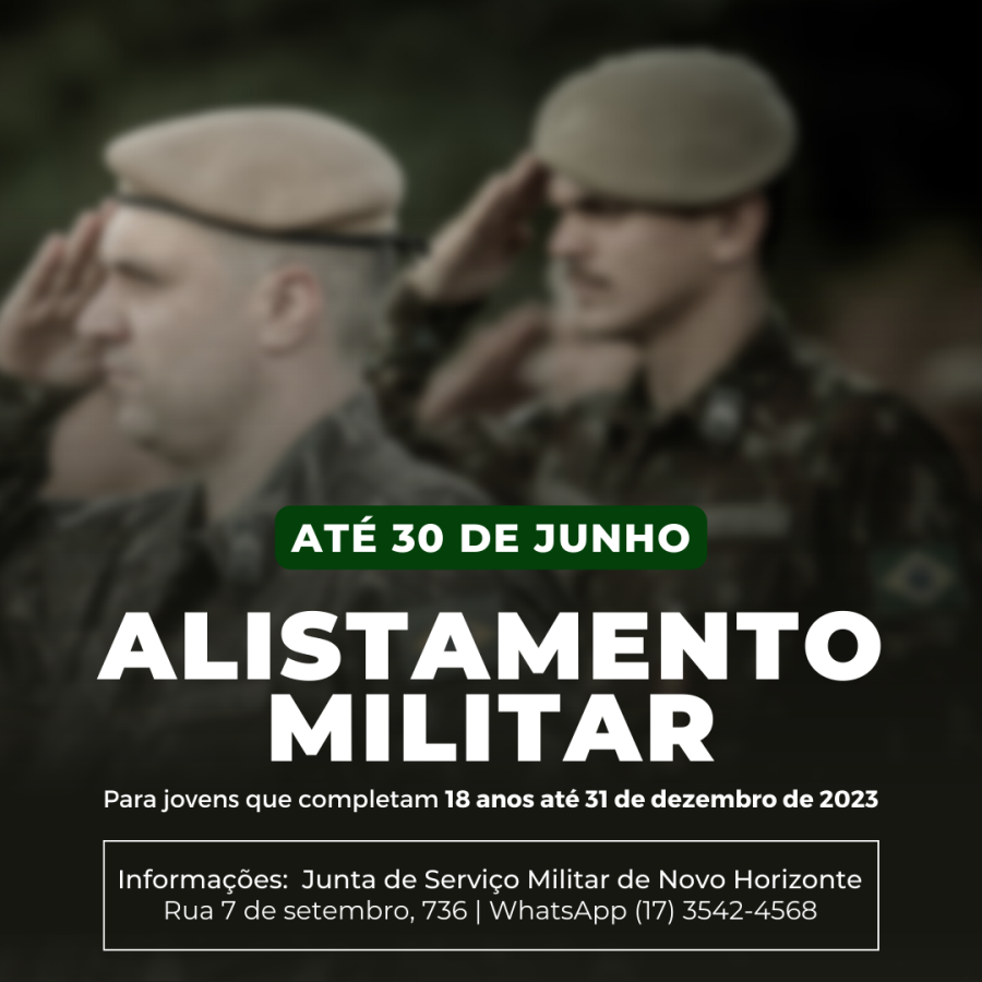 Prazo para realizar alistamento militar termina em 30 de junho