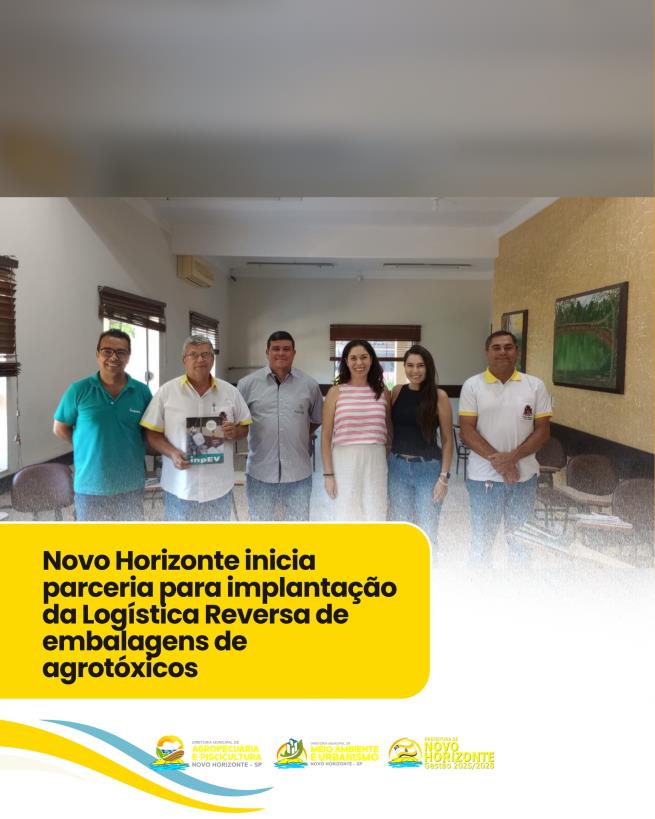 Novo Horizonte inicia parceria para implantação da Logística Reversa de embalagens de agrotóxicos