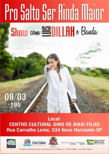 Cantor Luís Dillah lançará álbum com show em Novo Horizonte