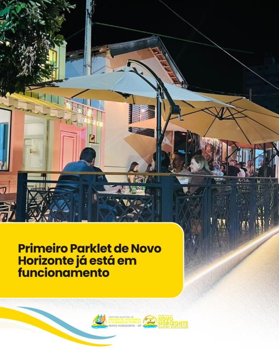 Primeiro Parklet de Novo Horizonte já está em funcionamento