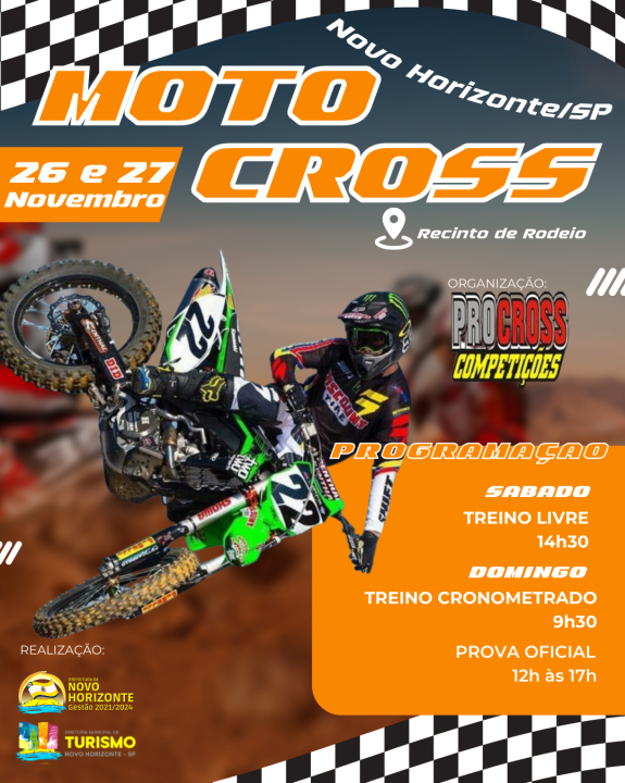 Evento de MotoCross será realizado no Recinto de Rodeio - Prefeitura de  Novo Horizonte