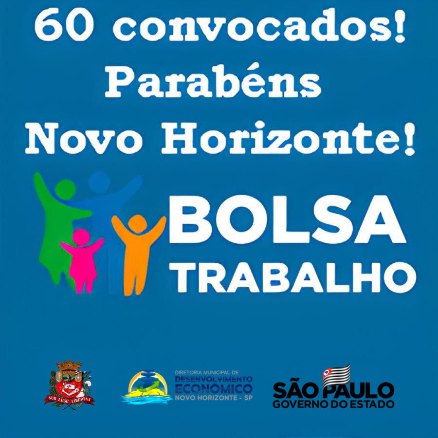 Novo Horizonte possui 60 convocados para o programa Bolsa Trabalho