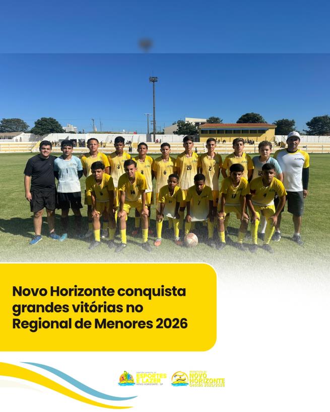 Novo Horizonte conquista grandes vitórias no Regional de Menores 2026