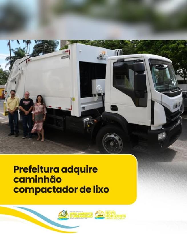 Prefeitura adquire caminhão compactador de lixo