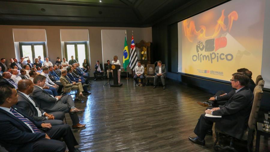 Lançamento do Calendário de Competições 2023 e apresentação do programa " São Paulo Olímpico”, da Secretaria de Esportes do Estado de São Paulo, no Palácio dos Bandeirantes.