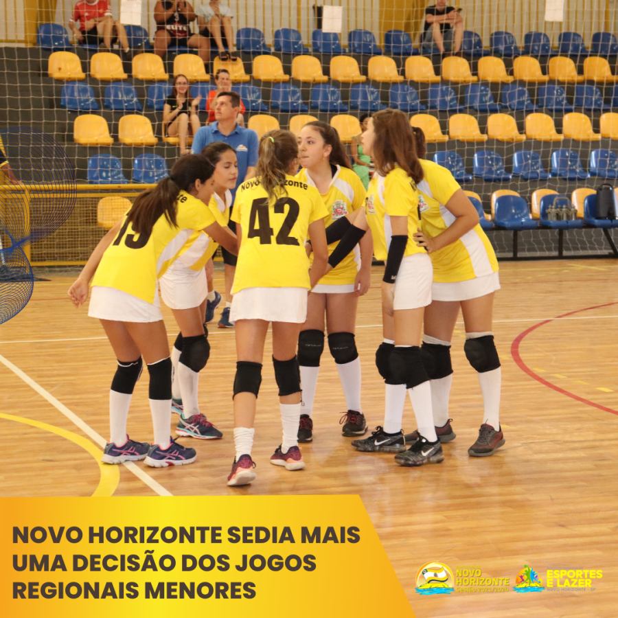 Finais do vôlei feminino dos Jogos Regionais Menores acontecem em Novo Horizonte