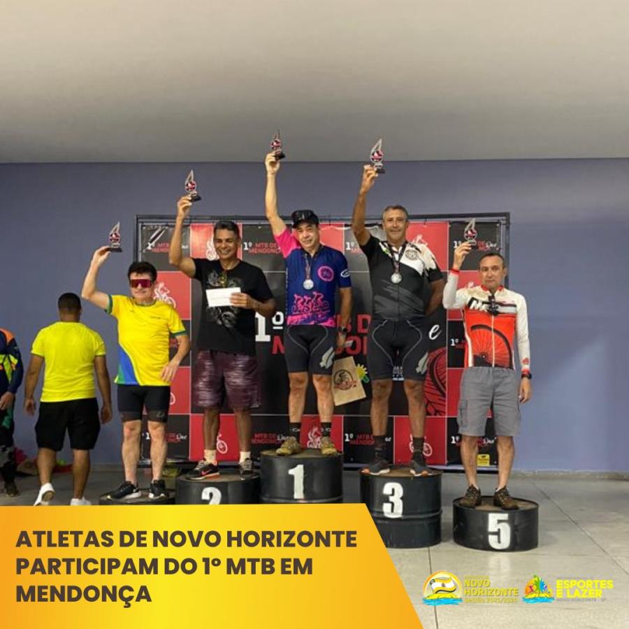 Atletas de Novo Horizonte participam do 1º MTB em Mendonça