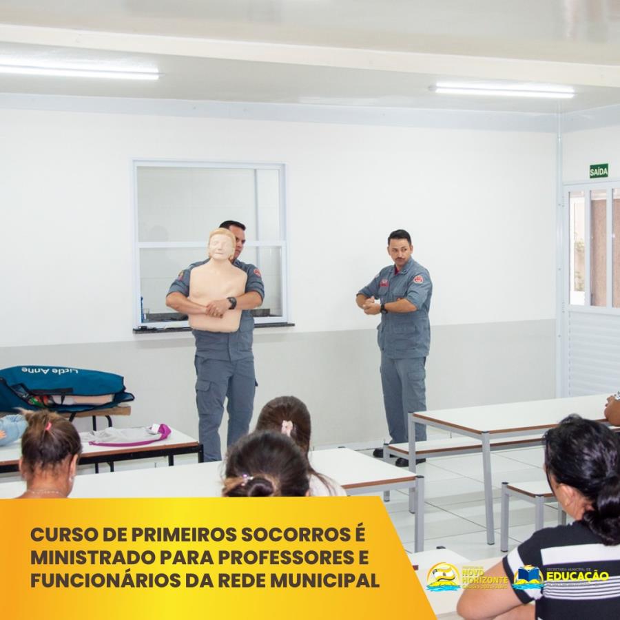 Curso de primeiros socorros é ministrado para professores e funcionários da rede municipal