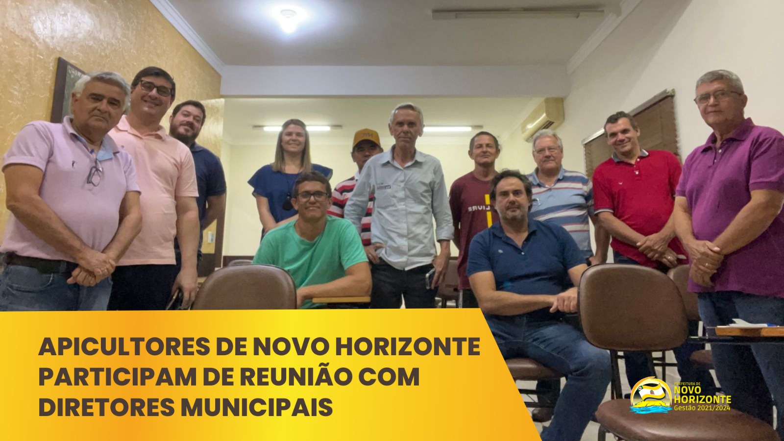 Apicultores de Novo Horizonte participam de reunião com diretores municipais