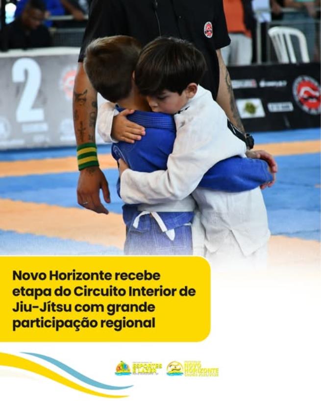 Novo Horizonte recebe etapa do Circuito Interior de Jiu-Jítsu com grande participação regional