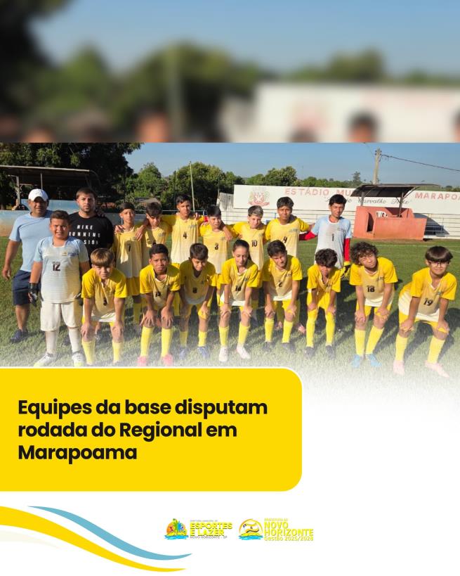 Equipes da base disputam rodada do Regional em Marapoama