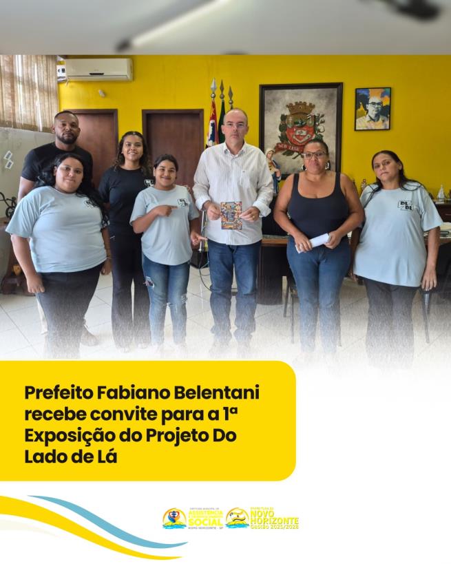 Prefeito Fabiano Belentani recebe convite para a 1º Exposição do Projeto Do Lado de Lá