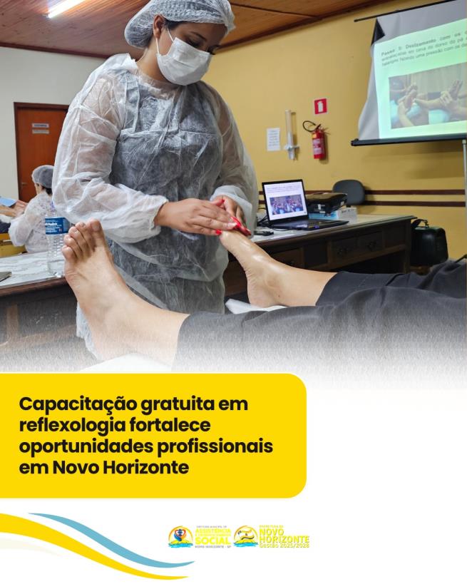 Capacitação gratuita em reflexologia fortalece oportunidades profissionais em Novo Horizonte