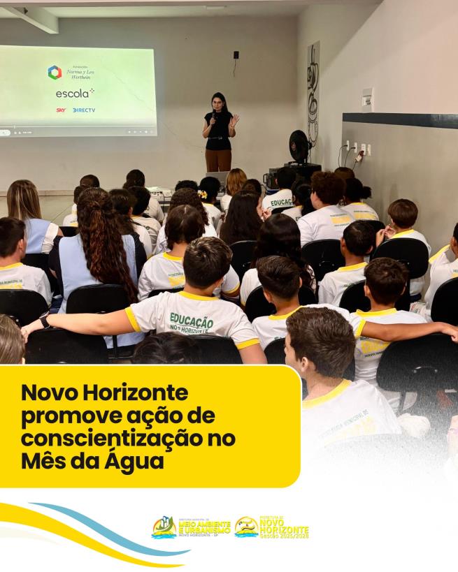 Novo Horizonte promove ação de conscientização no Mês da Água
