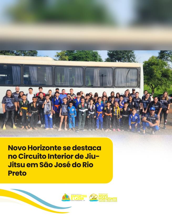 Novo Horizonte se destaca no Circuito Interior de Jiu-Jitsu em São José do Rio Preto