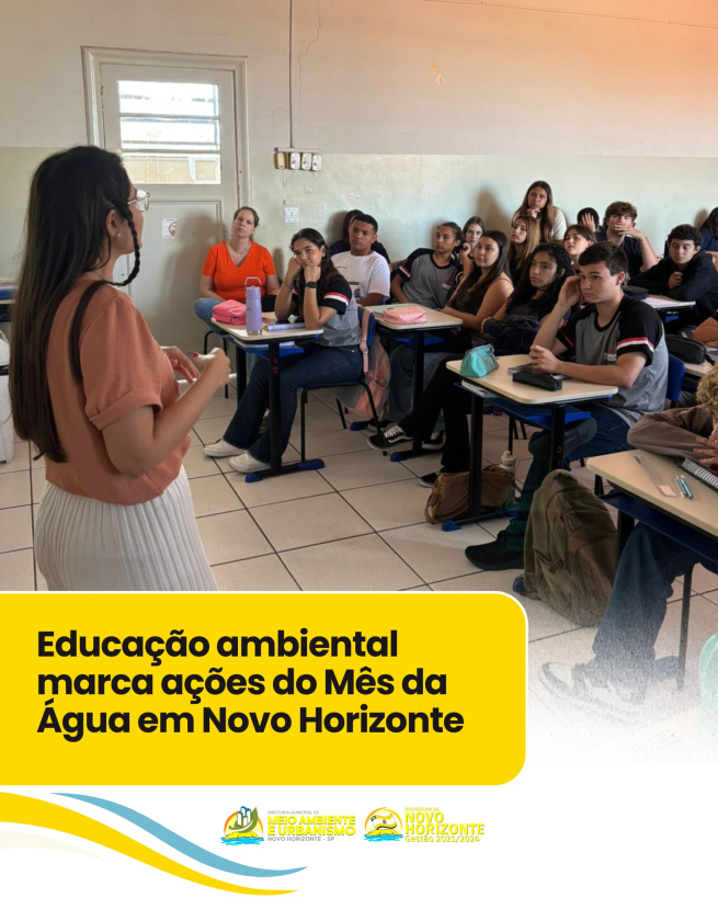 Educação ambiental marca ações do Mês da Água em Novo Horizonte