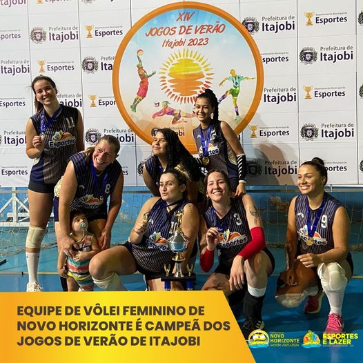 Equipe de vôlei feminino de Novo Horizonte é campeã dos Jogos de Verão de Itajobi
