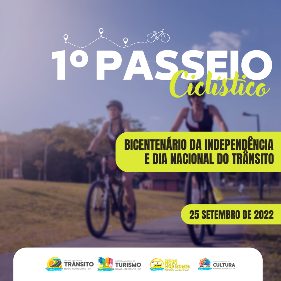 Prefeitura de Novo Horizonte realizará passeio ciclístico no próximo domingo
