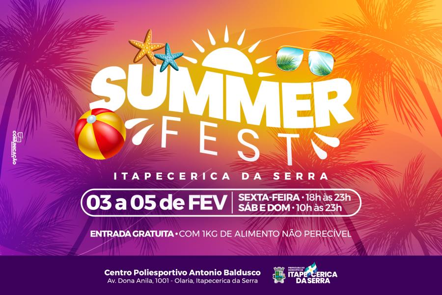 Ginásio de Esportes recebe “Summer Fest” neste fim de semana