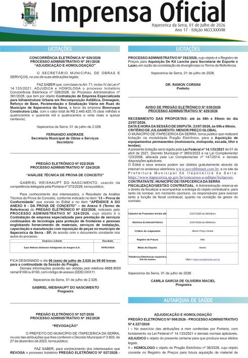 Imprensa Oficial 1338