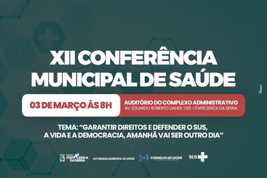 Autarquia Municipal de Saúde promove Conferência no próximo dia 3 de março