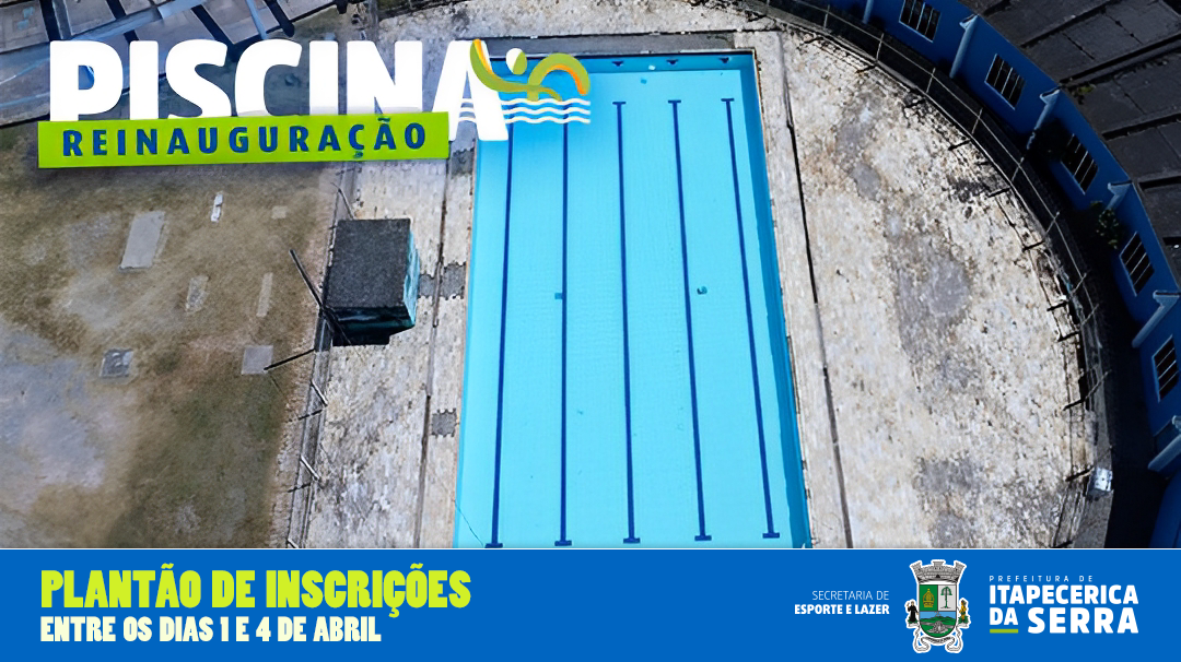 Após revitalização, Piscina do Ginásio será reaberta no próximo dia 11