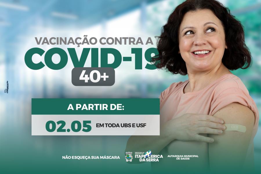 Começa nesta terça-feira a vacinação contra Covid-19 para 40+ sem comorbidades