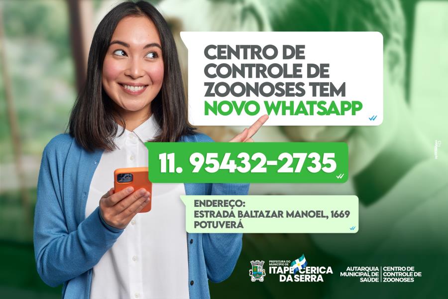 Centro de Controle de Zoonoses tem novo Whatsapp