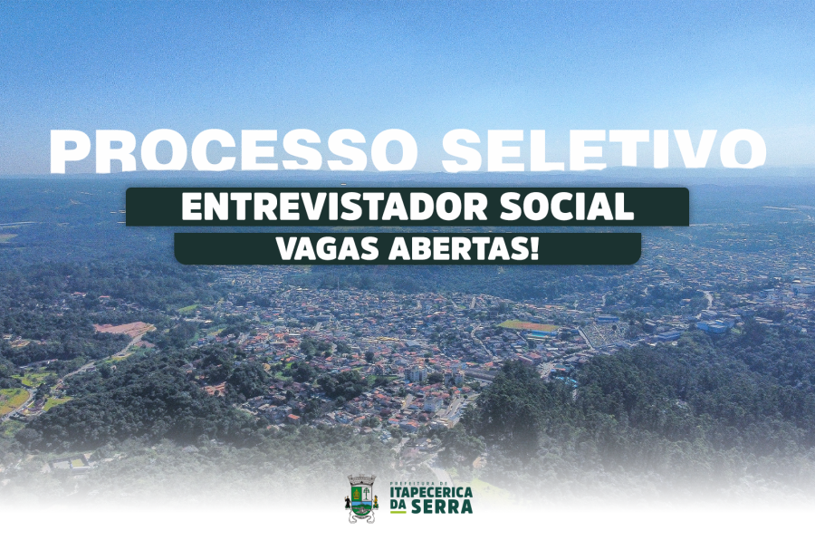 Prefeitura de Itapecerica da Serra abre inscrições para Processo Seletivo para Entrevistador Social