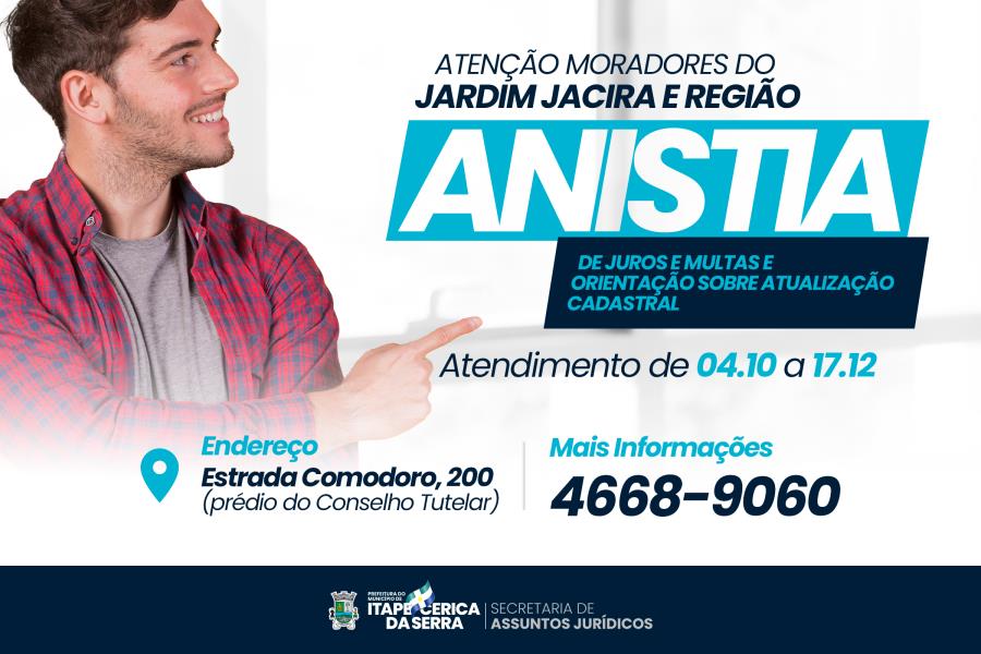 Anistia Fiscal: ponto de atendimento no Jacira encerra dia 17