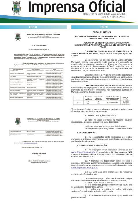 Imprensa Oficial 1261