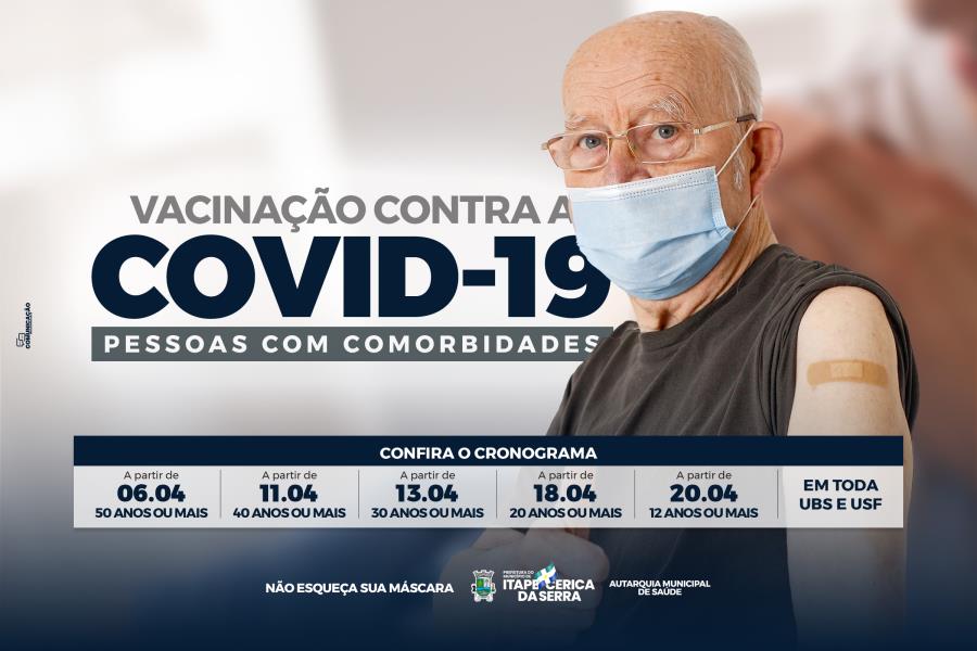 Itapecerica da Serra escalona vacinação com bivalente contra a Covid-19 para pessoas de 12 a 59 anos com comorbidades