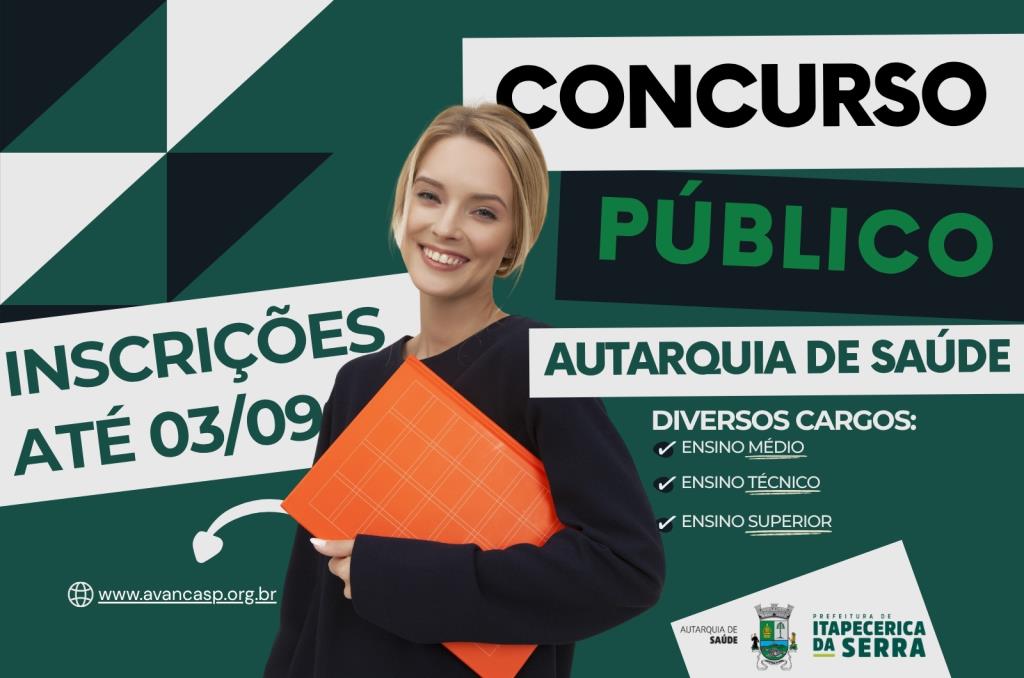Autarquia de Saúde abre concurso para diversos cargos